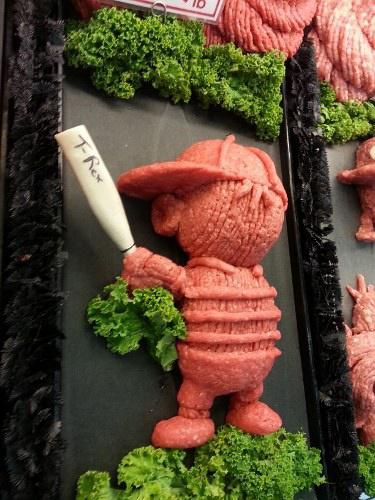 美国日系超市惊现超萌卡通造型生肉雕塑 - 杭州